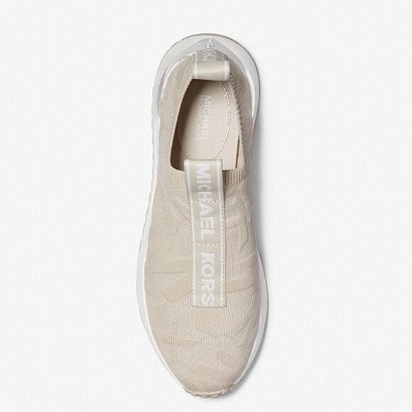 MICHAEL Michael Kors Bodie Logo Embossed Stretch Knit Slip-On Trainer - Picture 5 of 10